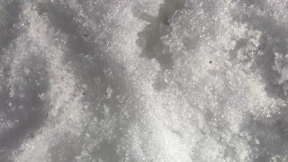 Close up cum to the snow and showing cum in the snow