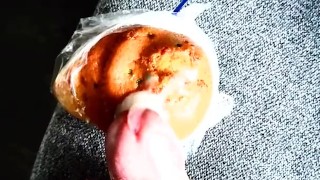 Ruining a huge load (after edging) on a "green" muffin. Then ate it (of course), and repeat... 