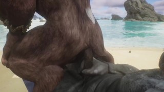 Minotaur Cums A LOT From Being Fucked by Rhino (Gulhragg) | Wild Life Furry