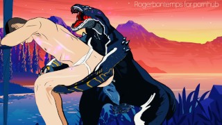 Cartoon monster gay huge cock big ass