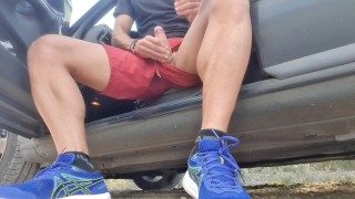 I stopped the car and started jacking off in public in the middle of the road - almost caught