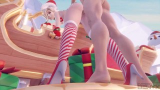 Mercy Christmas Special Doggystyle, FullNelson and Blowjob Animation 3D Overwatch Porn