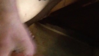 After smelling her black panties - Super Hard Cock Cums Quick with Cumshot