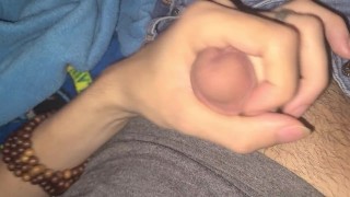 Jacking off to a nice cum load