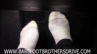 driving in socks in NYC