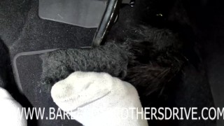 DRIVING IN SOCKS TOP VIEW