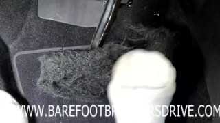 DRIVING IN SOCKS TOP VIEW