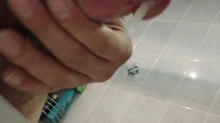 I cum a lot, close up, too much cum, slow motion
