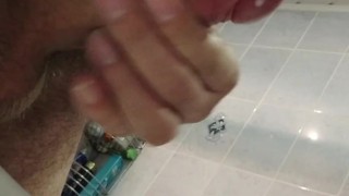 I cum a lot, close up, too much cum, slow motion