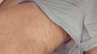 Quick before work wank and creamy cumshot