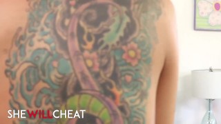She Will Cheat - Tattooed Babe Kimberly Chi Cheats On Her Husband With A Big Dick In Front Of Him