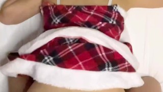 【個人撮影】サンタコスの彼女にハメ撮り〈素人・スマホ撮影〉