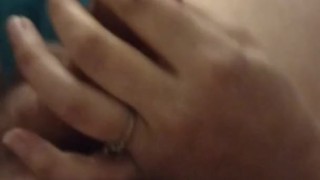 Playing with his little dick after getting fucked by a stranger