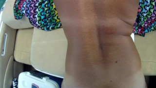 milf taking huge cock from behind on boat in public beach