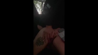 Fucked and cum in the ass in the backseat