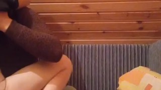 We're almost caught by my boyfriend at the party. Hot girl caught cheating on tape