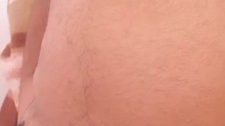 Chubby young cousin knocking one in the bedroom