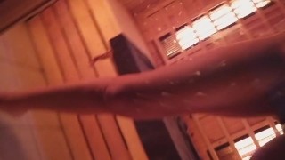 Public SAUNA exibition and ANAL masturbation # Club House Sauna FUN