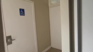 Naked Steps Outside Public Washroom Dare