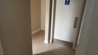 Naked Steps Outside Public Washroom Dare