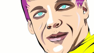 Twink emo couple anal sex gay cartoon