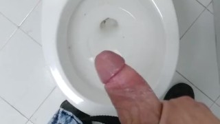 Un pajaso en el baño de la empresa 
