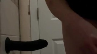 Teen taking BBC Dildo all the way