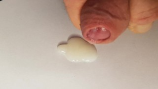 Wank before work, close up and thick cumshot