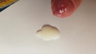 Wank before work, close up and thick cumshot