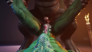Scalie Reptile (Corbac) Gets Milked by Big Dick Rhino (Gay Sex) | Wild Life Furry