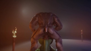 Scalie Reptile (Corbac) Gets Milked by Big Dick Rhino (Gay Sex) | Wild Life Furry