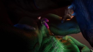 Scalie Reptile (Corbac) Gets Milked by Big Dick Rhino (Gay Sex) | Wild Life Furry