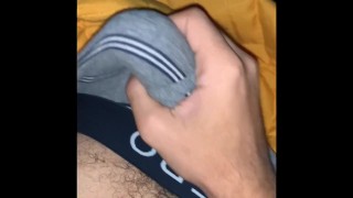 Teen Rubs Dick While Watching TV