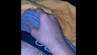Teen Rubs Dick While Watching TV