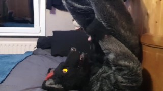 Horny murrsuiter can't help but give hiimself a handjob and cum in his own maw