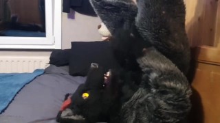 Horny murrsuiter can't help but give hiimself a handjob and cum in his own maw
