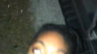 Sexy Pit Stop on the side of the road outdoors deep throat let me suck you dry daddy