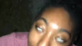Sexy Pit Stop on the side of the road outdoors deep throat let me suck you dry daddy