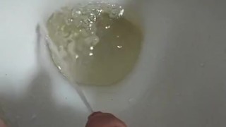 British Teen Boy Pissing Backwards