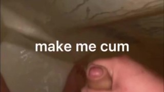 Chubs Jerking off uncut dick in the shower