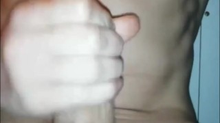 Shows his Big Dick Close-up and Jerks off