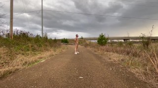 Pissing beside a busy interstate. Several cars saw me!