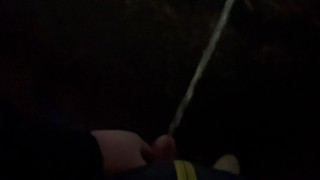 Taking a piss on a campground in Olympic Nationalpark