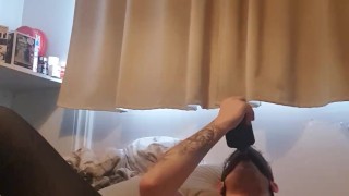 Sissy boy solo anal with hairbrush