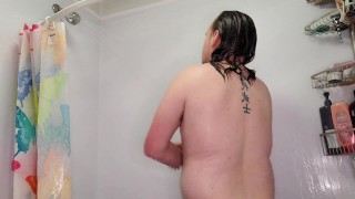 A little shower comedy and self cleaning (Non-Nude)