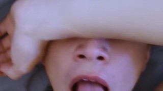 Playing with twink ass then cum on his face