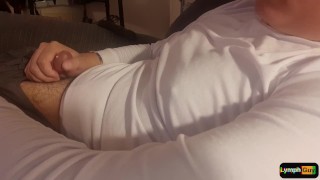 Amputee with Lymphedema cums and plays with his nipples | my weird disability devotee chubby