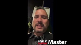 Randomised trainer as Master walks through London in full leathers PREVIEW