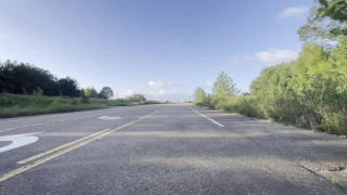 Caught naked on a public road jacking off