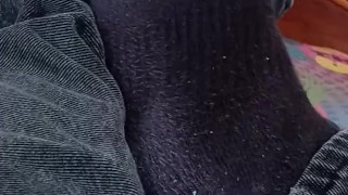 Black sock tease